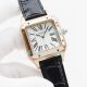 Replica Cartier Santos Automatic Watch Black Dial Brown Leather Strap Rose Gold Bezel Rose Gold watch Case (2)_th.jpg